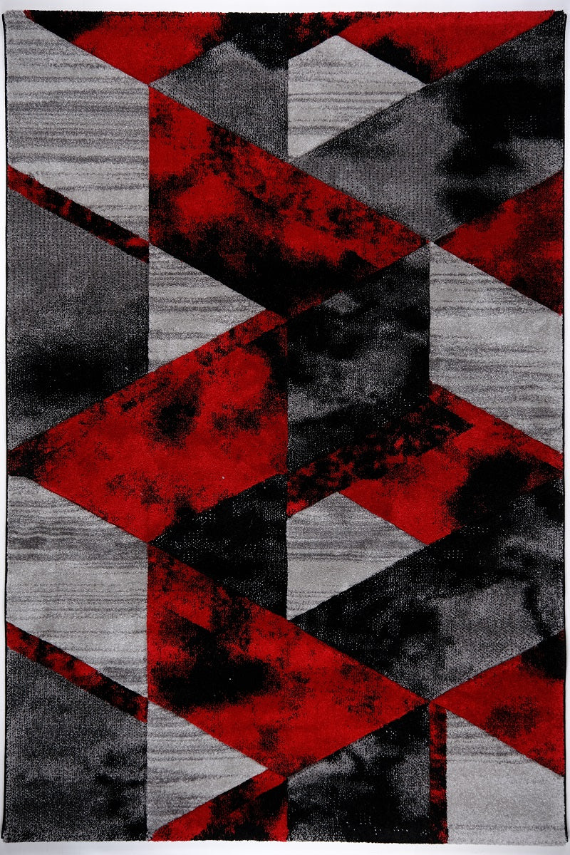 Faery G6511 Dark Red-Black Modern Area Rug