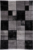 Faery E5142 Black Dark Grey Modern Area Rug
