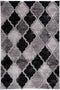 Faery 10140 Black Dark Grey Modern Area Rug