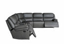 Logan Manual Recliner Corner Sofa Set Dark Grey