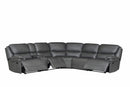 Logan Manual Recliner Corner Sofa Set Dark Grey