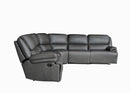 Logan Manual Recliner Corner Sofa Set Dark Grey