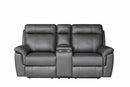 Logan Modern Manual Recliner Sofa Set Dark Grey