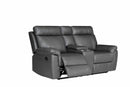 Logan Modern Manual Recliner Sofa Set Dark Grey