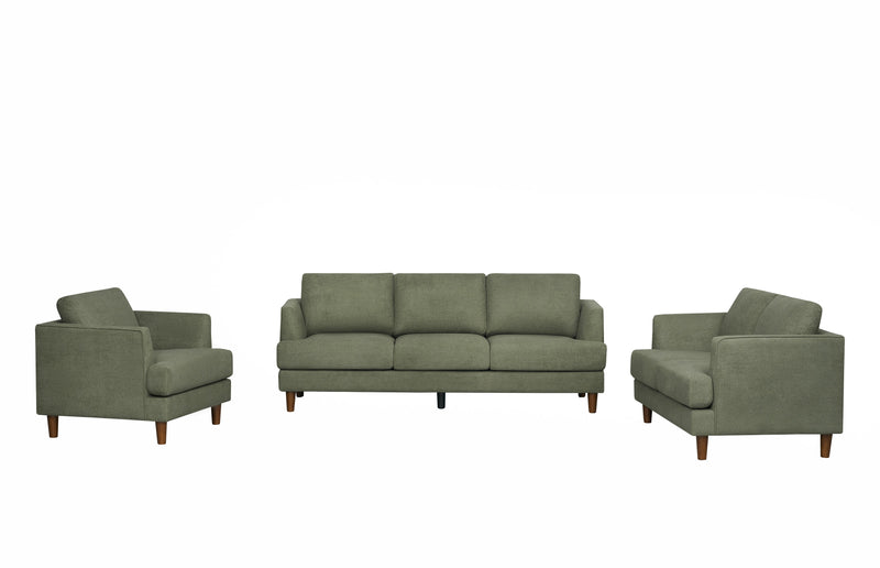 Byron Fabric Modern Sofa Set Green
