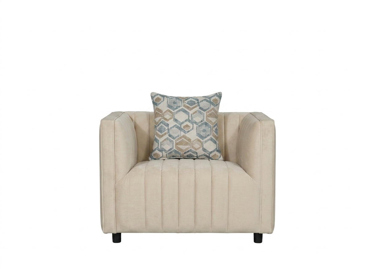 Bonddi Fabric Modern Sofa Set Beige