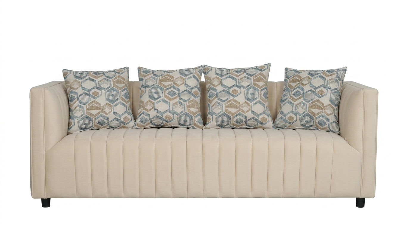 Bonddi Fabric Modern Sofa Set Beige