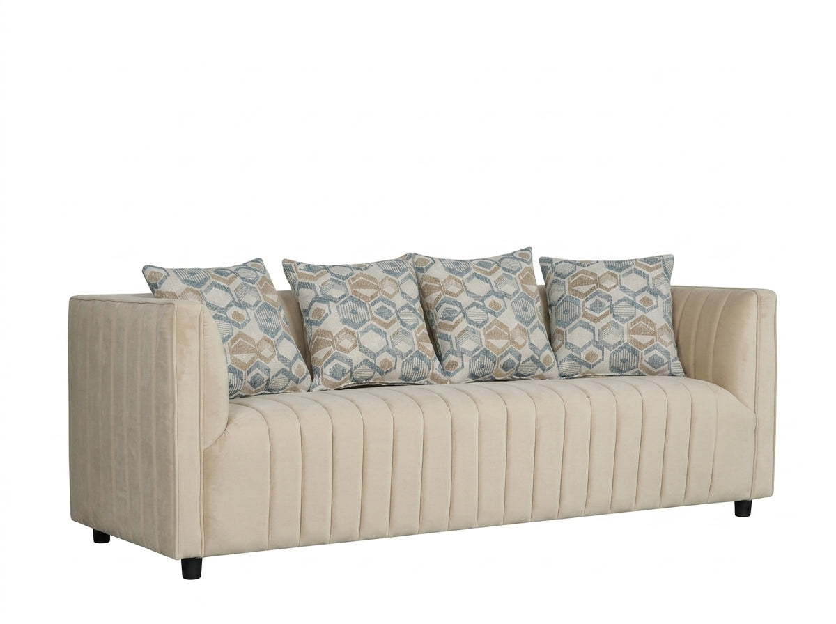 Bonddi Fabric Modern Sofa Set Beige