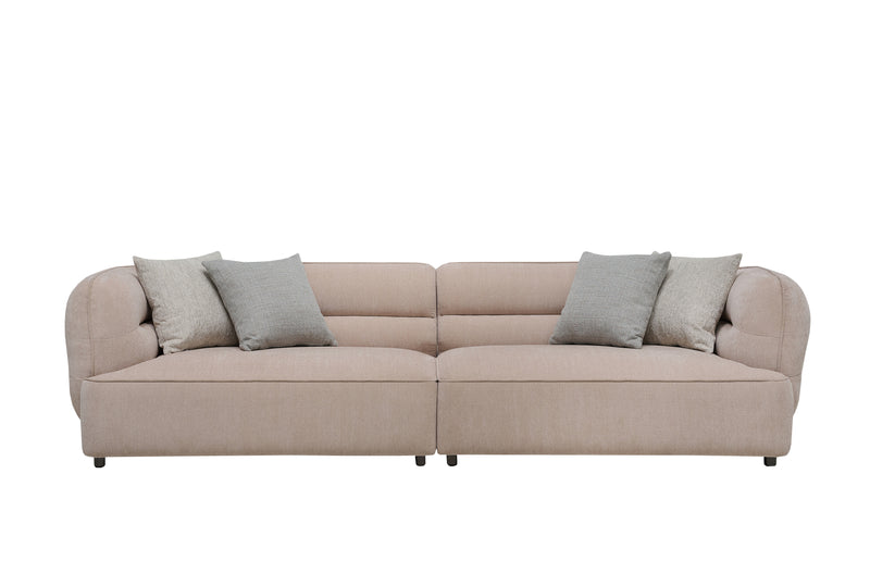 Terra Modern Beige Fabric 4-Seater Sofa Lounge