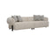 Cassia Modern Cream Fabric 4-Seater Sofa Lounge