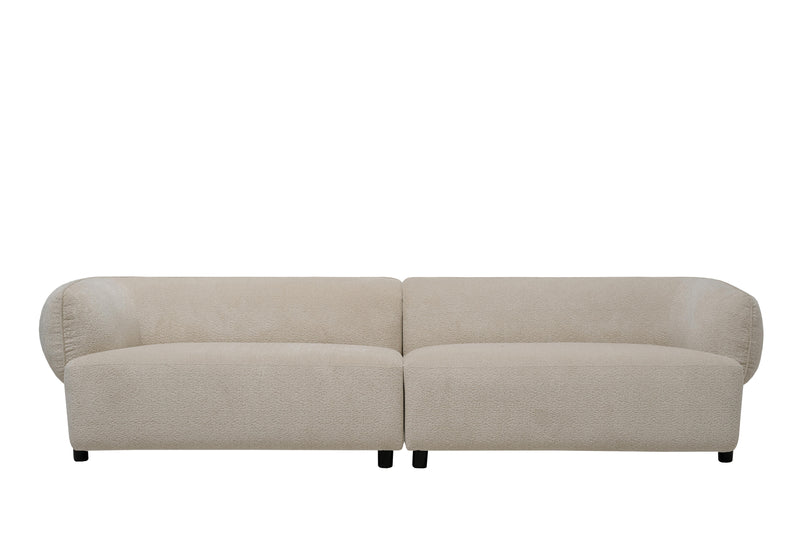 Cassia Modern Cream Fabric 4-Seater Sofa Lounge