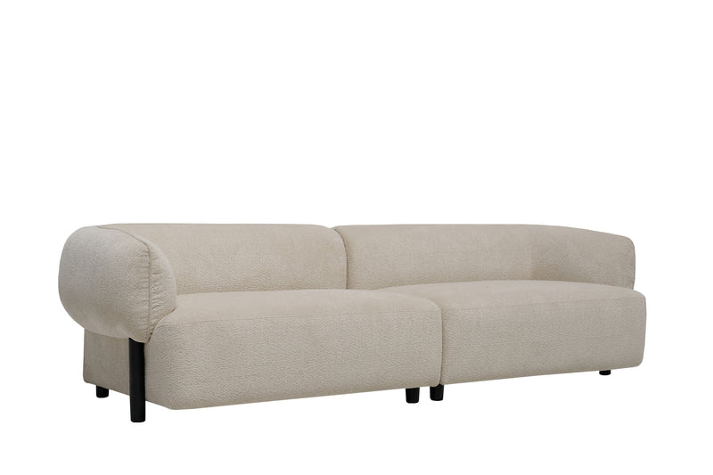 Cassia Modern Cream Fabric 4-Seater Sofa Lounge