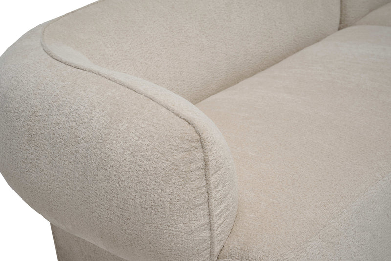 Cassia Modern Cream Fabric 4-Seater Sofa Lounge