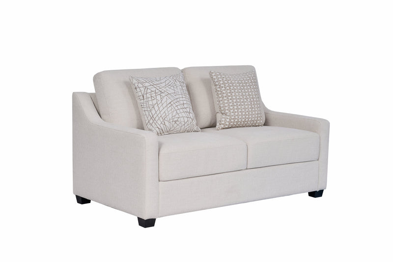 Cameron Beige Fabric Contemporary Sofa Set
