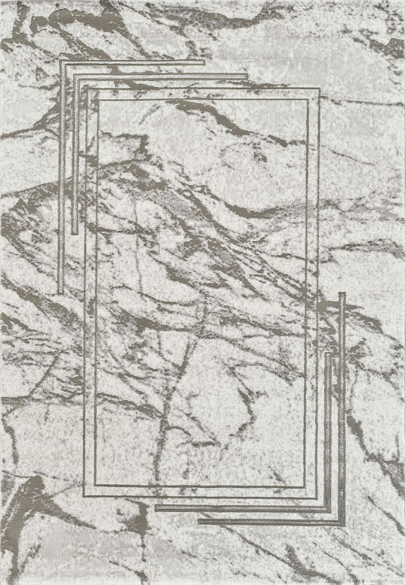 Marmaris E529D Modern Area Rug White V.Grey