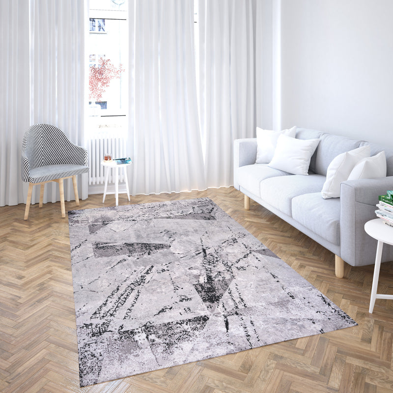 Marmaris E533B Grey/V.Grey Modern Area Rug