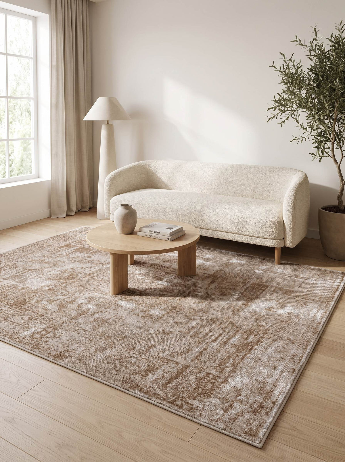 Elements 0145A Modern Area Rug Beige - Quality Rugs and Furniture