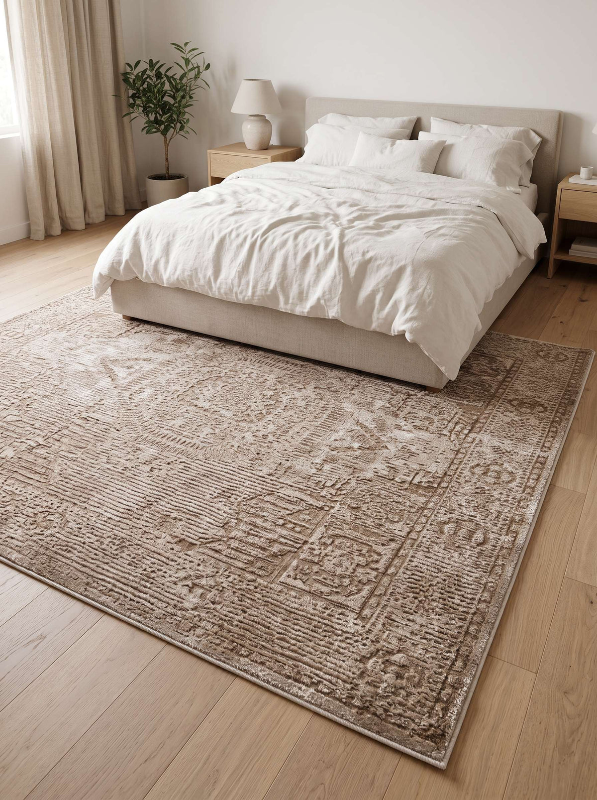 Elements 0145A Modern Area Rug Beige - Quality Rugs and Furniture
