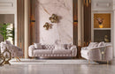 Elmas Modern Velvet Luxury Sofa Set Brown Gold