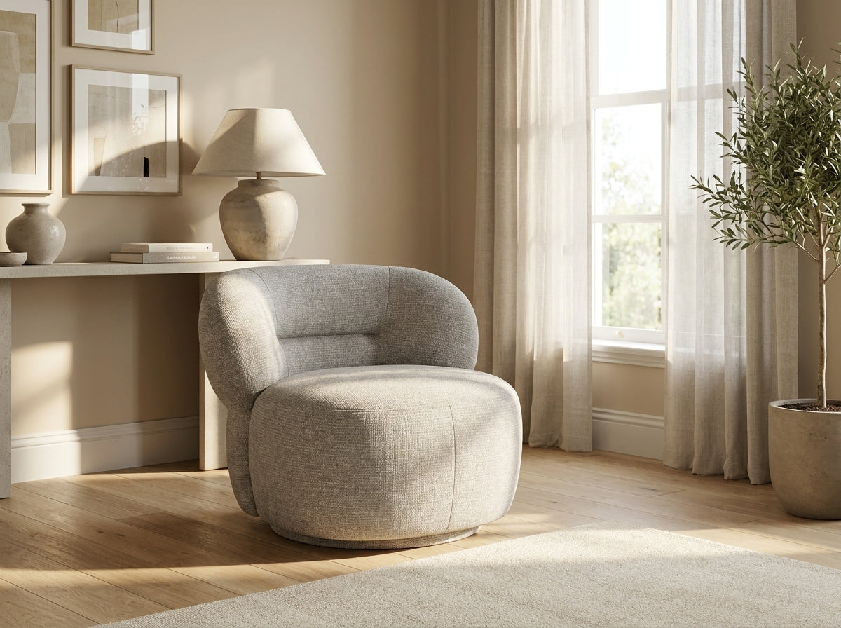Havana Light Grey Swivel Chair | Dandenong & Hoppers Crossing