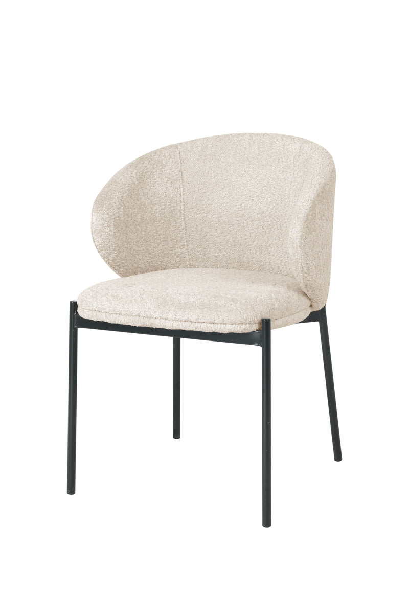 Mars Fabric Modern Upholstered Design Dining Chair Beige