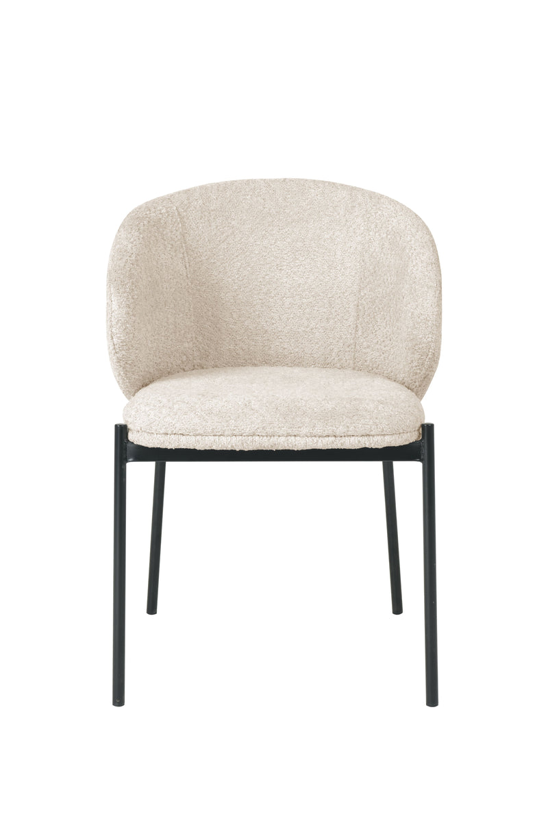 Mars Fabric Modern Upholstered Design Dining Chair Beige