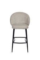 Aun Chenille Modern Bar Stool Grey