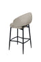 Aun Chenille Modern Bar Stool Grey