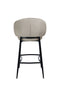 Aun Chenille Modern Bar Stool Grey