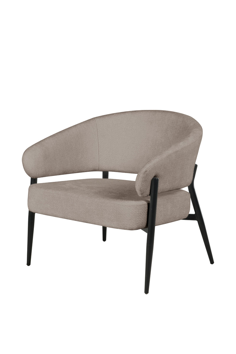Jasper Chenille Fabric Armchair Brown