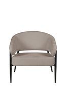 Jasper Chenille Fabric Armchair Brown