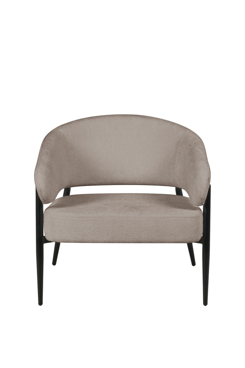 Jasper Chenille Fabric Armchair Brown