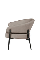 Jasper Chenille Fabric Armchair Brown