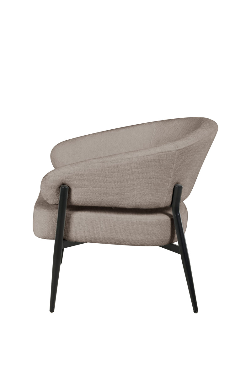 Jasper Chenille Fabric Armchair Brown