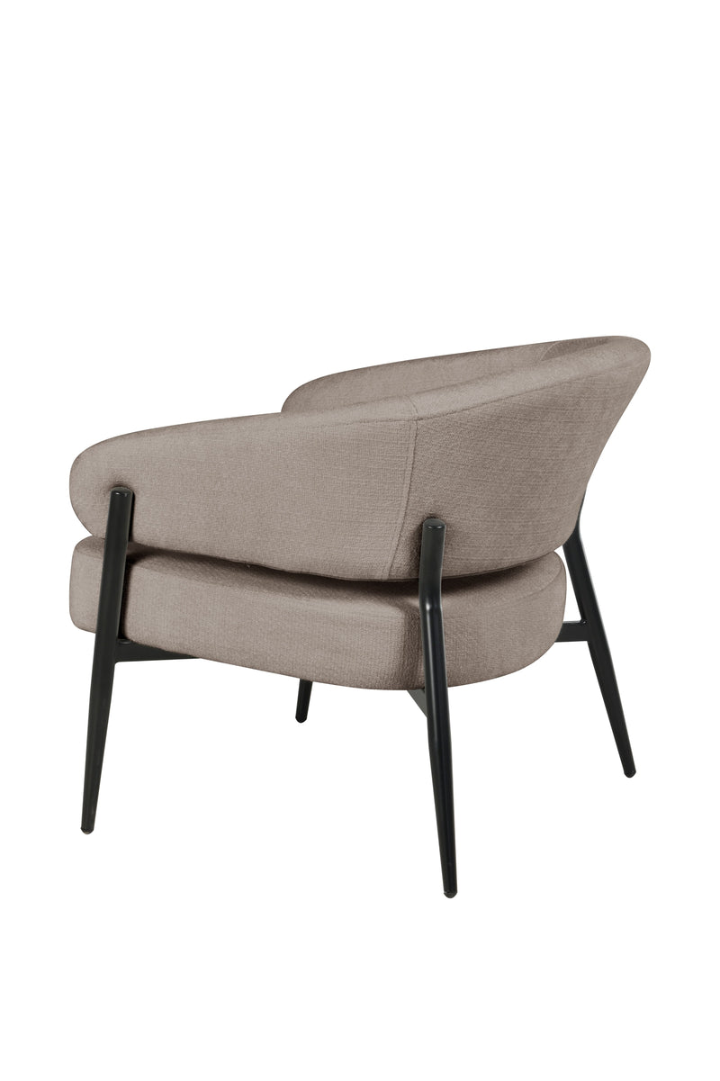 Jasper Chenille Fabric Armchair Brown