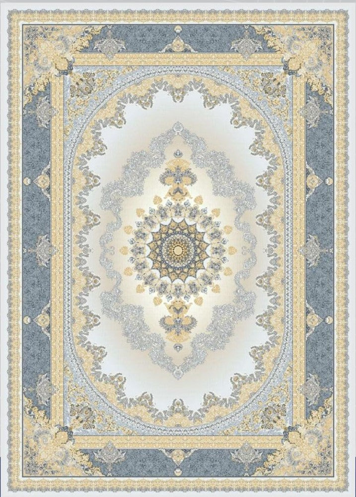 Mashad 723502 Traditional Persian Area Rug Silver