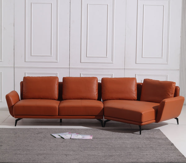 Liyana Luxury Leather Sofa Set Brown