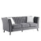 Tressa Contemporary Fabric Sofa Set Dark Grey