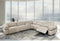 Reka Corner Electric Recliner Thick Leather Sofa Set Beige