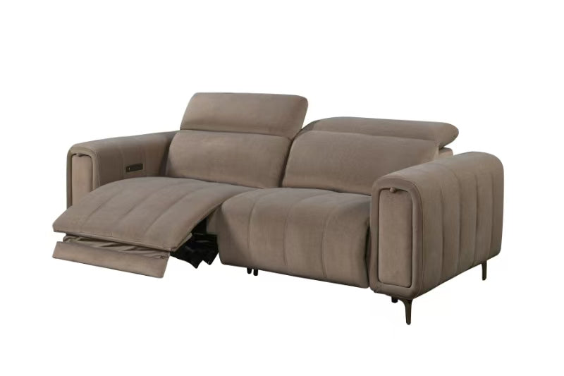 2 Seater Dual Electric Recliner Fabric Sofa