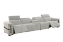 Bliss Luxury Modern Dual Electric Recliner Corner Fabric Sofa Set Grey