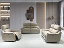 Easeo Recliner Leather Sofa Set Beige