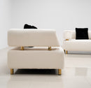 Sherry Modern High Quality Fabric Sofa Set Beige