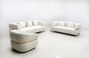 Sherry Modern High Quality Fabric Sofa Set Beige