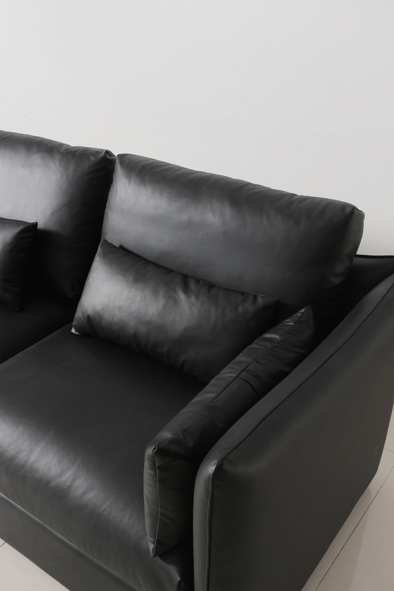 Cascadia Modern Genuine Leather Sofa Set