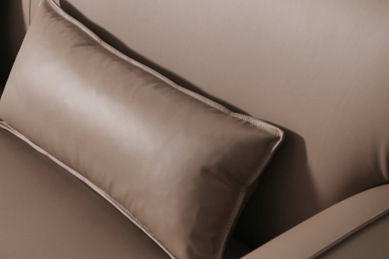 Henry Modern Genuine Leather Sofa Set Brown