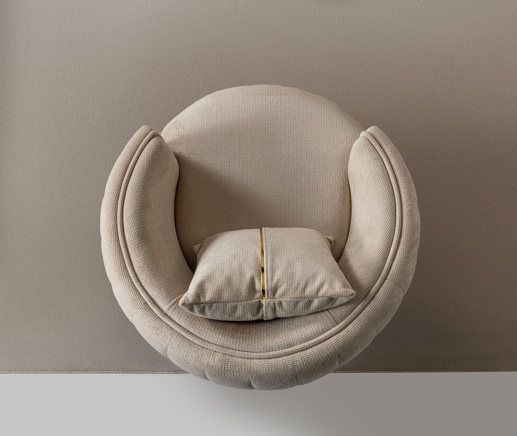 Othello Velvet Sofa Bed with Storage Beige Gold