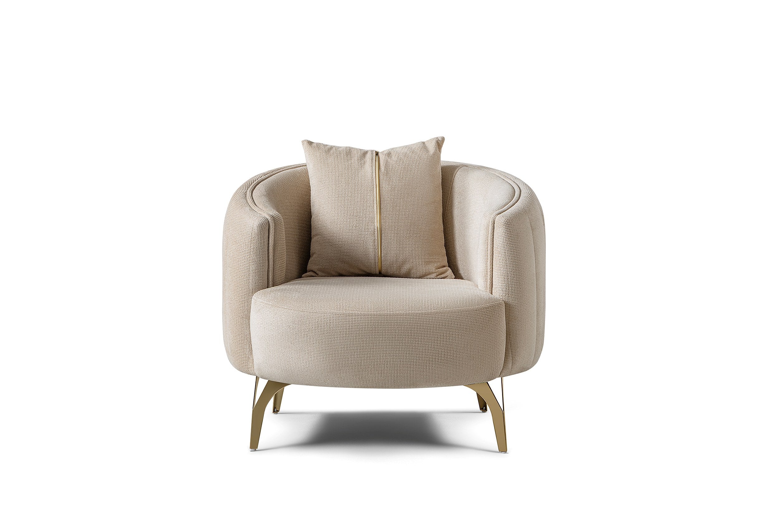 Othello Velvet Sofa Bed with Storage Beige Gold