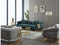 Milenyum Velvet Modern Sofa Set Dark Grey