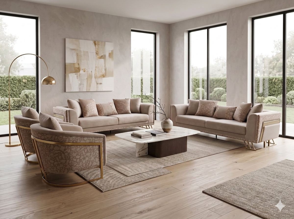 Prague Marble Top Modern Coffee Table White
